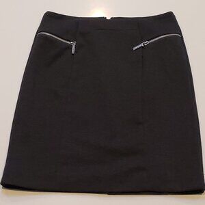 Michael Kors Black Knit Skirt with Zippers